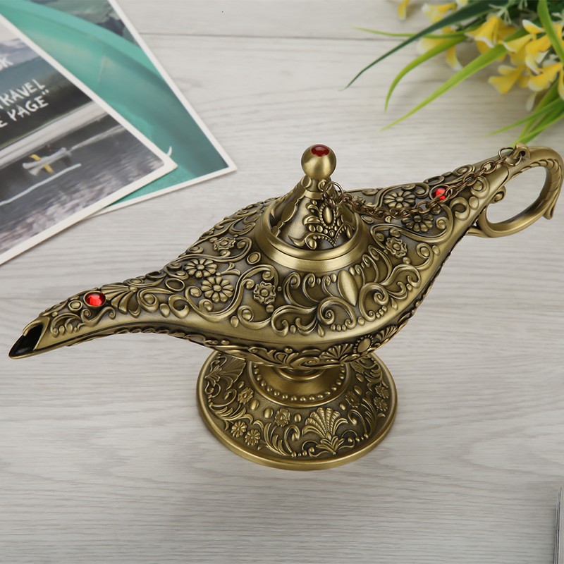 Retro Metal Fairy Tale Aladdin Magic Genie Home Teapot Oil