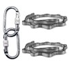 PRIOR FITNESS Yoga Straps Aerial Hammock Accessory Set, 2pcs Daisy