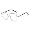 Shiratori Classic woman's metal big face nerd glasses frame Clear