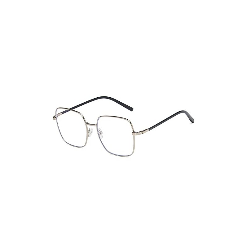 Shiratori Classic woman's metal big face nerd glasses frame Clear