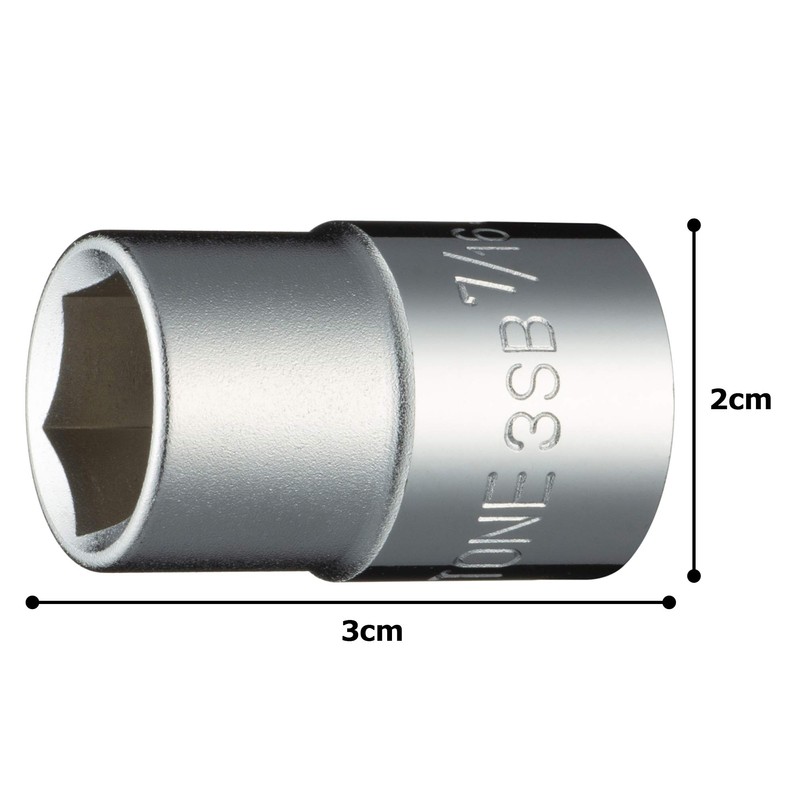 Tone Socket (6 Angle) 3SB-14 Insertion Angle 3/8 mm (9.5
