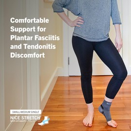 Brownmed Nice Stretch Plantar Fasciitis Sleeve - Compression Foot Sleeve for Arch & Heel Support- Small/Medium