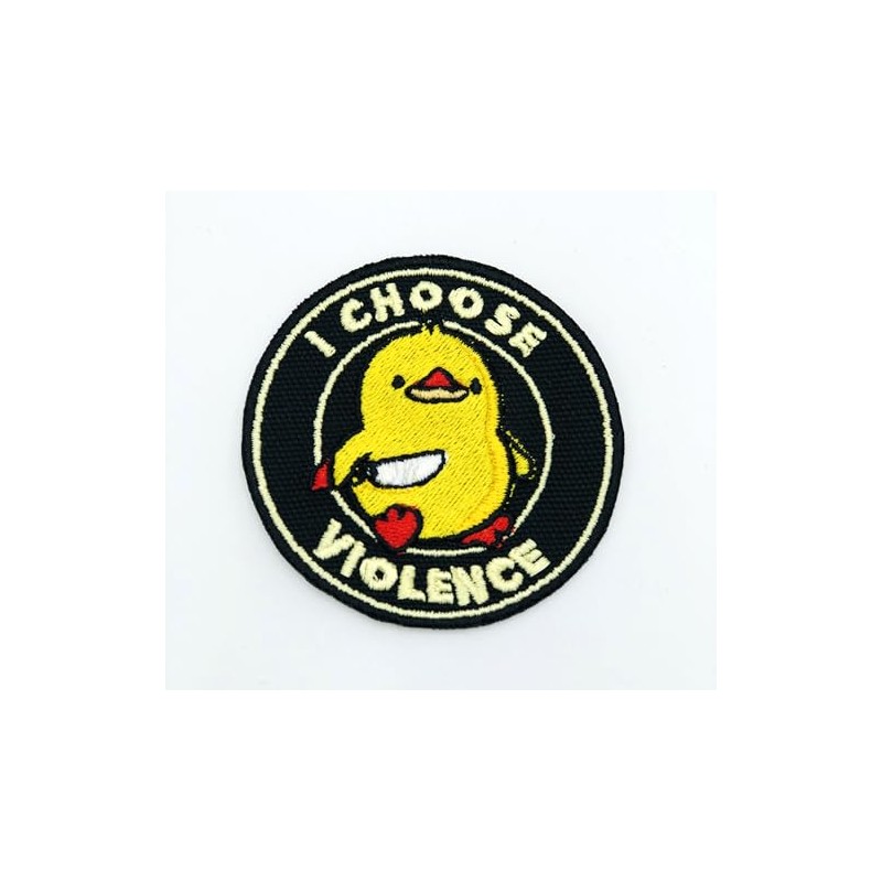 I Choose Violence Iron on Embroidered Iron on Patch