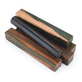 Woodcraft Ebony Macassar Pen Blank 3/4" X 3/4" X 5" 5-Piece