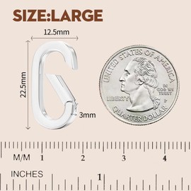 10Pack Carabiner Clip Pendant Clasp for Jewelry Making,18K Gold and Silver Necklace Clasp and Closures Jewelry Carabiner Charm Clasp for Necklace Bracelet