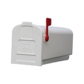 Solar Group PL10W Plastic Rural White Mailbox