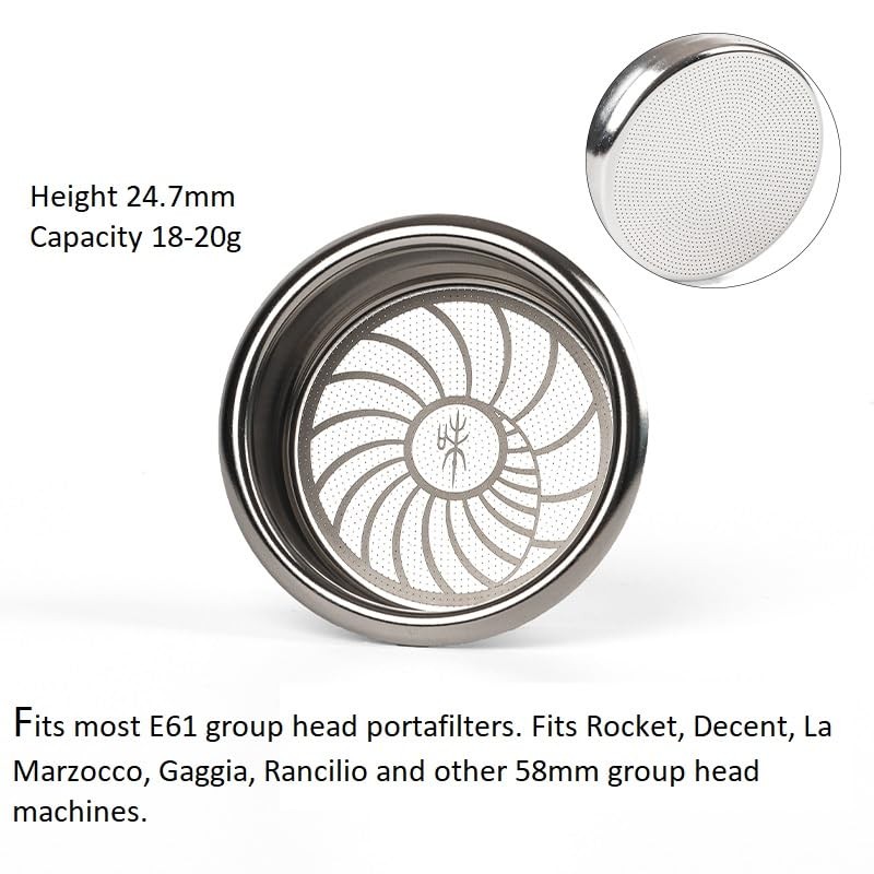 58mm Espresso Filter Basket, Bottom Holes Ø 0.2mm * 1800
