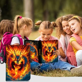 1008 Card Binder 9 Pocket Trading Card Binder with 56 Page 3-Ring Removable Sleeves, High Storage Waterproof Card Holder Collection Card Album Carrying Organizer Case for MTG TCG Cards- Dragon