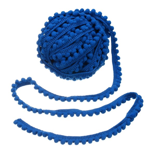 sourcing map 25 Yards Pom Pom Trim Ribbon, 0.5" Wide