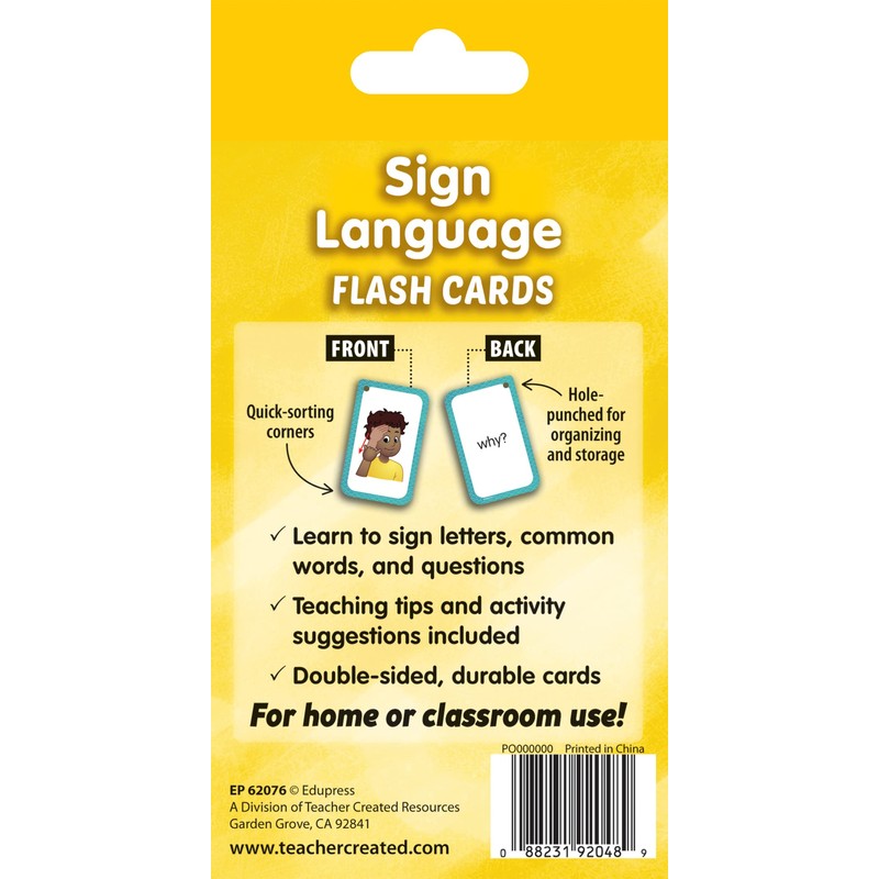 Sign Language Flash Cards (EP62076)