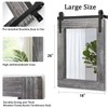 AAZZKANG Wall Mirror Large Rectangle Barn Door Mirrors with Wooden