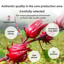 Hibiscus Tea Bags, 50 Teabags,107g,3.8Oz- Premium Hibiscus Flower Tea Bag - Cultivated From Yunnan - Non-GMO - Caffeine-free