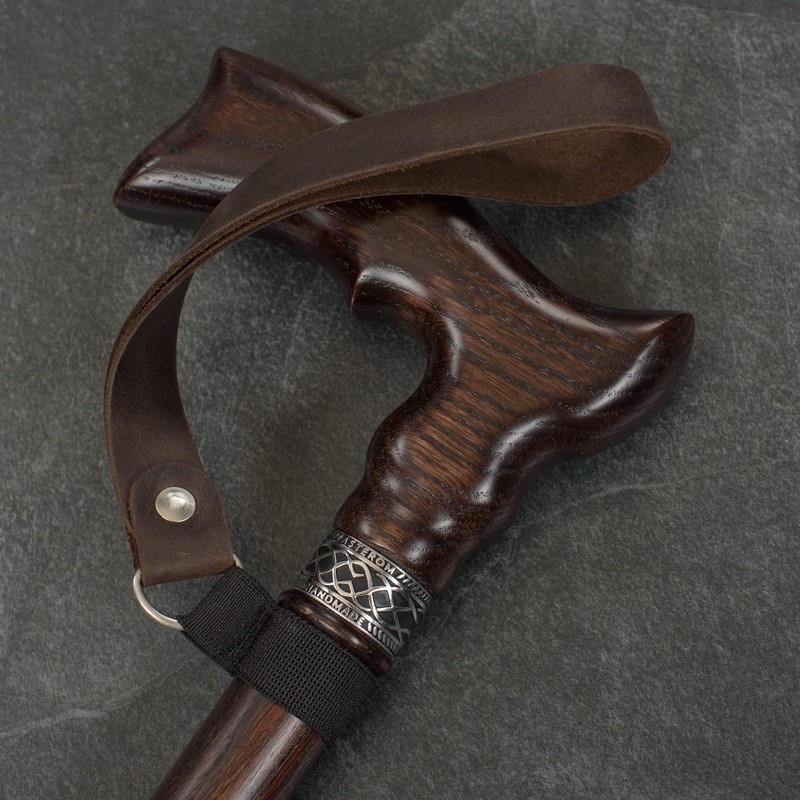 Asterom Handmade Leather Cane Strap - Stylish Wrist Strap for