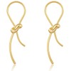 XIANQI 24K Gold Knot Falling Earrings for Women, S925 Sterling