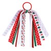Christmas Hair Streamer,Santa Ponytail Holder Elastic Hair Tie Band for