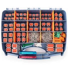 JRready ST6309 Deutsch Connector Kit 416PCS - 2 3 4 6 8 12 Pin DT Connectors with Size 16 Solid Contacts(14-20AWG), Waterproof Automotive Electrical Connector for Car, Motorcycles, Boat