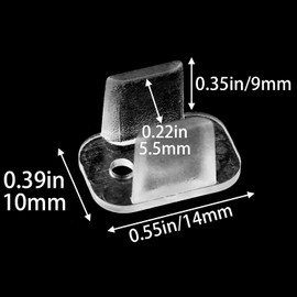 MEETOOT 40PCS Neon Polypropylene Mounting Clips Translucent Lighting Neon Holder Mounting Bracket Support Fixing Clip with Screws Fit 6mm to 7mm Wide Strip