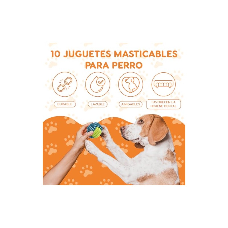 Juguete de Cuerda para Perros, 10pc, Cuerdas para morder y