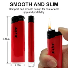X-Lite Lighters,30 Pack,Multi-Purpose Disposable Pocket Lighters, Windproof, Pre-Filled Butane, Assorted Colors