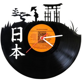 '"Japan Upcycled Design Wall Clock Vinyl Record Clock Clock Vintage Clock Wall Art Home Decoration Metal Retro Wall Hanging Made in Germany