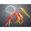FFT SUPER CATCH RUBARB CUSTARD FEATHER RIG LURE 3 x