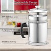 Kyraton Bacon Grease Container With Strainer, 48 oz Stainless Steel