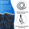 Premium Anchor Rope 50 ft x 3/8 inch, Solid Braid