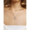 INFUSEU Letter J Necklace for Women Sterling Silver Initial Jewelry