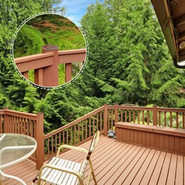 Therwen 16 Pcs (Brown,for 4'' x 4'' Nominal,Actual 3.5'' x 3.5'') Fence Post Caps Aluminum Metal Pyramid Deck Post Top Cover for Wood Fence Deck Mailbox Patio Lamp Dock