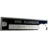 Engraved HIN Tag ID Plate Serial Number Watercraft Fishing Speed