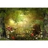 Xiaoterna 1.5 x 1 m Fairytale Mushroom Garden Photo Backdrop