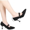 2 Pairs Black Shoe Straps Womens Elastic Detachable Buckle Shoe