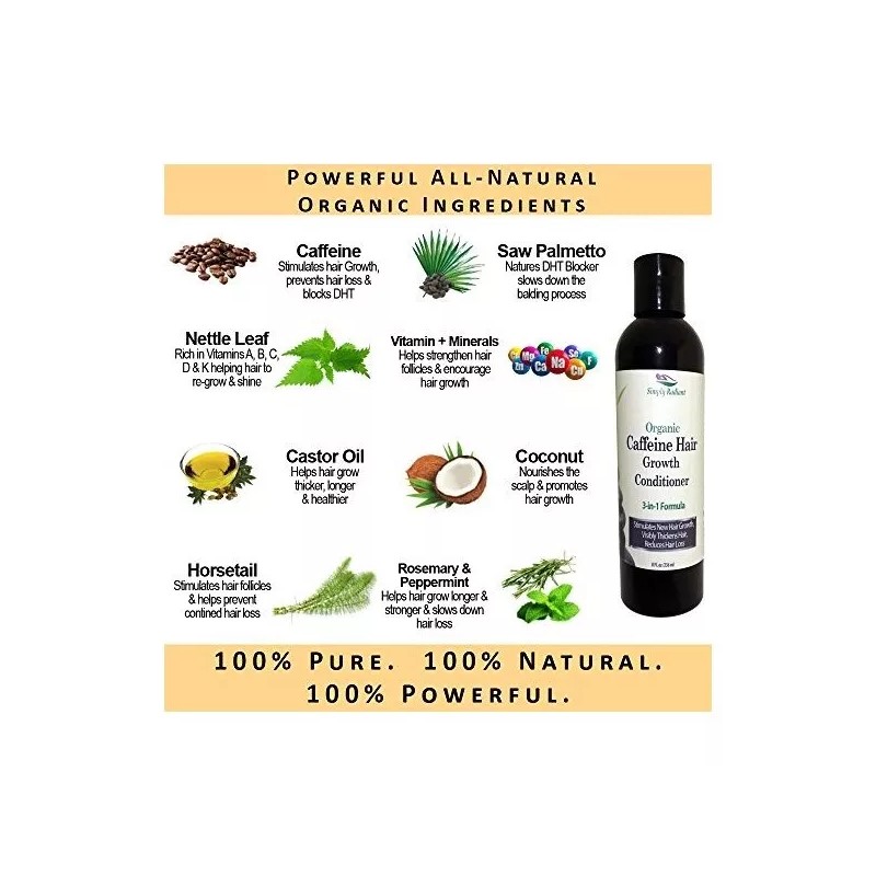 La Cafeína Simplemente Radiante Orgánica Del Crecimiento Del