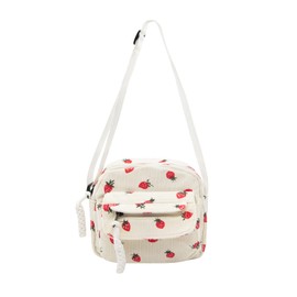 Long Keeper Cute Small Shoulder Bag for Women Girls Crossbody Handbag Corduroy Satchel Cross Body Bag Sling Casual Lightweight Side Bag for Travel Daily (White)