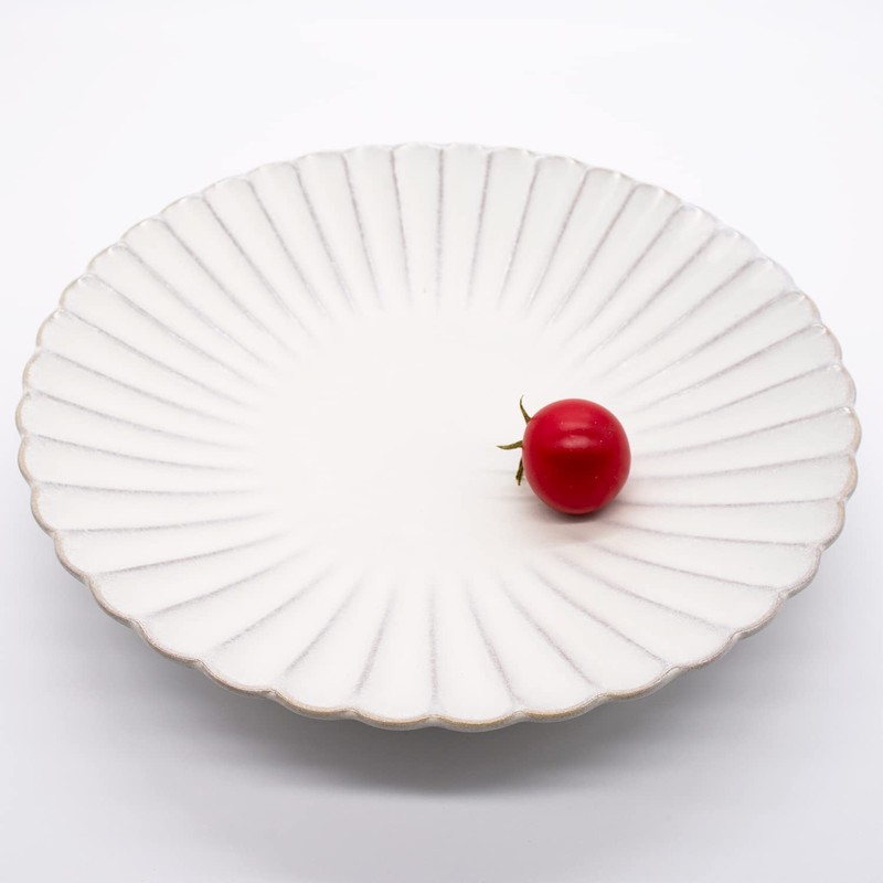 Hana Plate, Plate, Large, Approx. 9.1 inches (23 cm), Ginhaku,