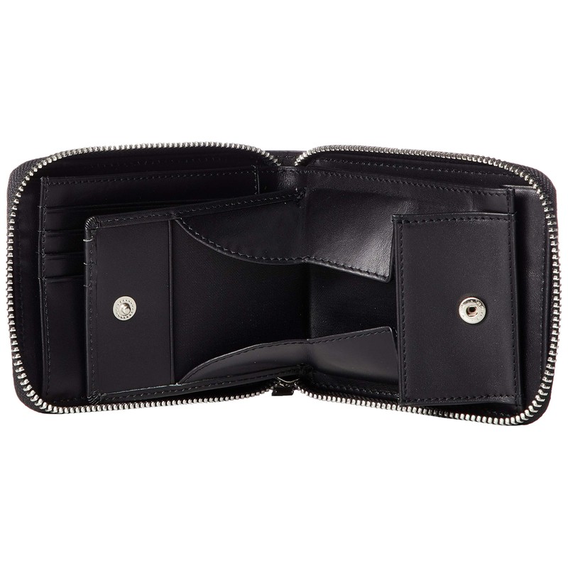 Patrick Cox PLAID KINGS Folding Wallet with Round Zipper, Coin