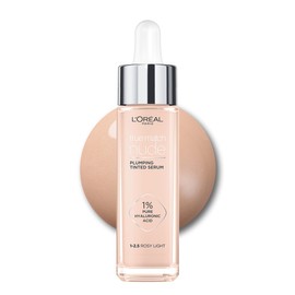 L'Oréal Paris True Match Sérum Rellenador con Color, Base de Maquillaje en Sérum con Ácido Hialurónico, Acabado Luminoso, Piel Uniforme y Radiante, Tono Rosy Light 1-2, 30 ml