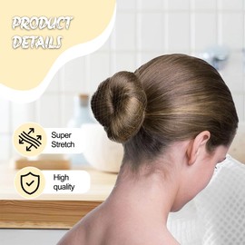 GGUFAY 20 Stück Unsichtbare Haarnetz mit 40 Stück Haarnadeln,Nylon Haar Netze für Buns, Kinder Ballett Haarknoten Former Elastischer,Mädchen Hochsteckfrisuren Zubehör(Beige)