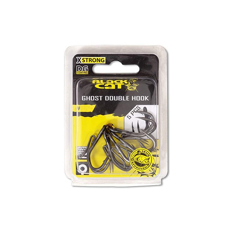 Black Cat Ghost Twin Hooks DG – 5 Catfish Hooks,