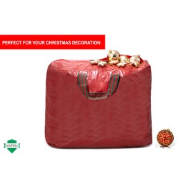 ADEPTNA Set of 2 Premium Christmas Decorations Storage Bags Red - You can use them year after year
