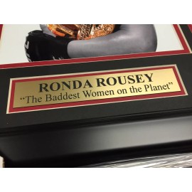 Champion RONDA ROUSEY UFC CHAMPION THE BADDEST WOMEN ON THE PLANET FRAMED 8X10 PHOTO