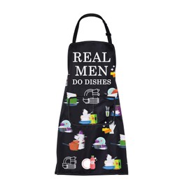 ENSIANTH Funny Real Men Do Dishes Aprons Dishes Apron Kitchen Apron for Washing Dishes Dishwasher Apron Men Housewarming Gifts (men dishes aprons)