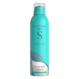 Sanctuary Spa Aqua Serenity Shower Burst, 200ml, Oil-Infused Creamy Body Wash with Lotus Water & Magnolia Blossom, Rich Foamy Lather for Soft, Hydrated Skin Up to 3 Days