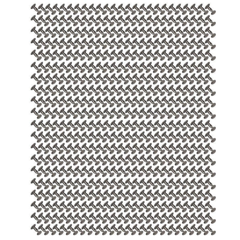 500 Sets Leather Rivets 8x8mm Electroplating Process High Hardness Iron