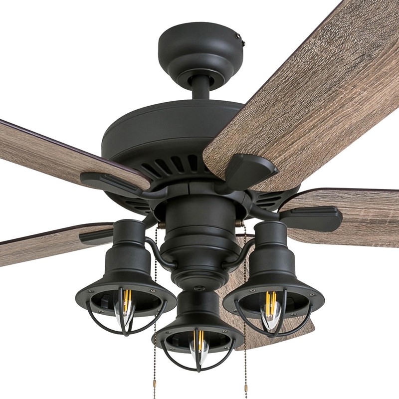Prominence Home Ennora, 52 Inch Farmhouse LED Ceiling Fan with