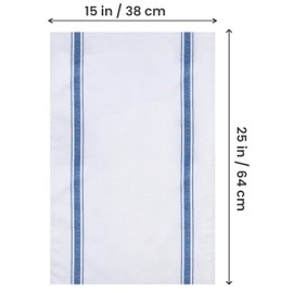 Utopia Towels Utopia Towels Blue Dish Towels [12 Pack - 15 x 25 Inches] 100% Ring Spun Cotton Highly Absorbent & Reusable Cleaning Bar, Tea, Kitchen and Dishcloths Set - 200 GSM