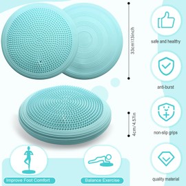 Libima Inflated Wobble Cushion Wiggle Seat for Sensory Kids Flexible Seating for Classroom Elementary Sensory Seat Balance Disc with Pump for Kids Adults Office School Home (Aqua Island Blue)