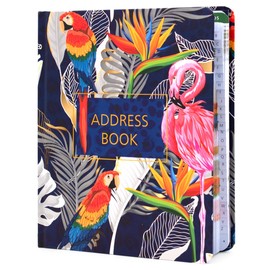 Joejis A5 Address Book - Small Phone Book with Index - 100gsm Wood-Free Paper - In Colour