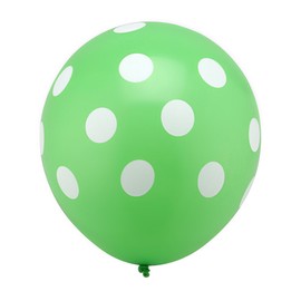50 pcs 12" (30CM) Polka Dots Balloons Pearlised Metallic Air or Helium Wedding Birthday Christmas Party Decoration in Several Colours (Light Geen)