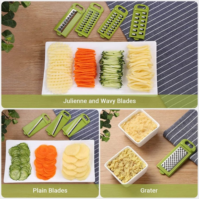 ADOV All in 1 Mandoline Slicer, Fruit and Vegetable Slicer,